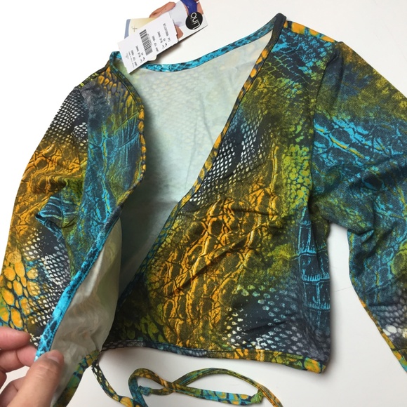 Sports Wrap Cropped Top Brazilian Supplex XS-S-M-L - Picture 4 of 8